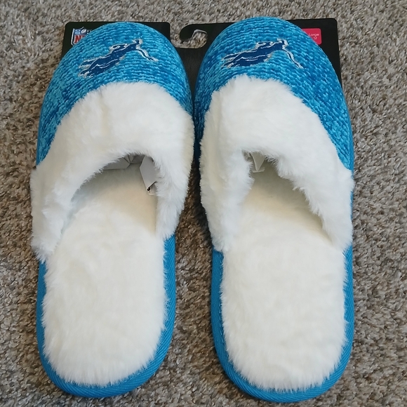 Detroit Lions NFL Team Slippers Women's Size XL (Fits Sizes 11-12) NWT - Picture 1 of 4